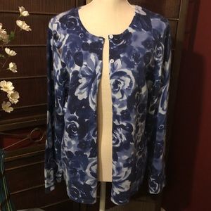 🌺KAREN SCOTT Button Down Cardigan EUC Size XL🌺